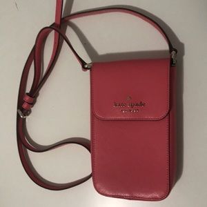 Kate Spade pink leather mini crossbody bag